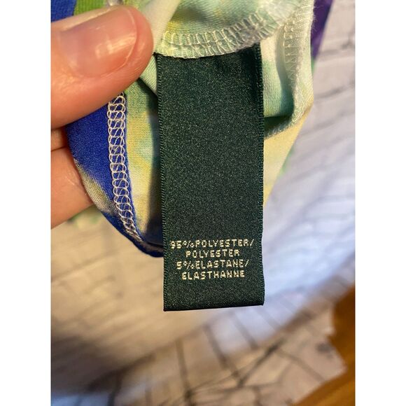 Lauren by Ralph Lauren Dress Size 2 Faux Wrap Dress Colorful Floral Pattern - Picture 7 of 13